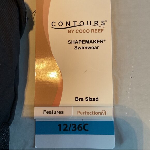 NWT Contours By Coco Reef Shapemaker One-Piece Swimsuit PerfectionFit Bra 12/36C - Picture 6 of 15